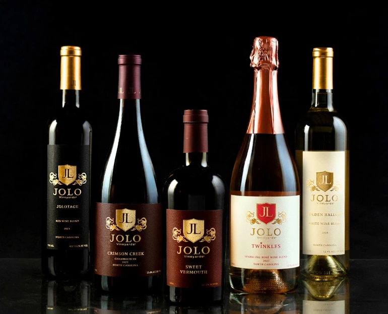 A collection of JOLO wines